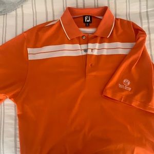 Orange foot joy golf shirt